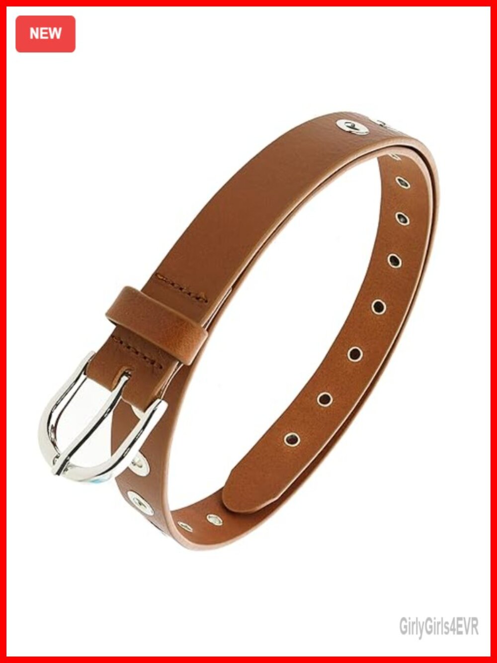 Vegetable-Tanned Italian Leather Skinny Belt Eyelet Buckle 1 Inch Width